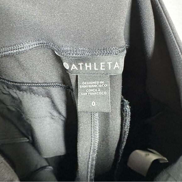 Athleta Endless Satin Side Stripe Pants Black Pull On Size 0 Style 782695 - Picture 4 of 9